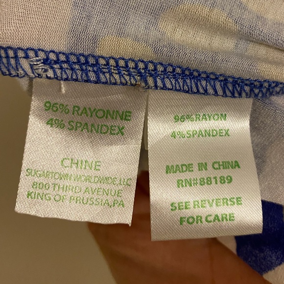 Lilly Pulitzer Blue and White Patterned Pants - Picture 7 of 7